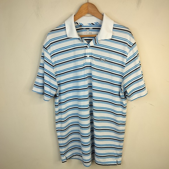 The Unbranded Brand Other - Polo Shirt Mens Striped Performance Athletic Golf Sold
